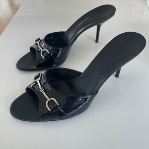 Gucci black heels horsebit size 8 1/2 or 9